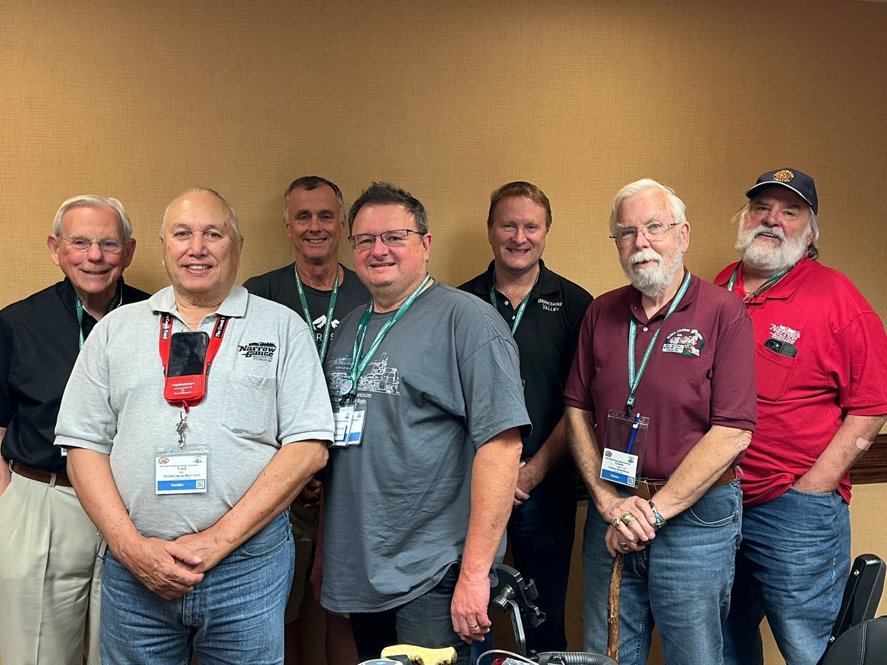 The NGPF Board - Denver 2023. Robert Staat, Fred Hill, Lindsay Raley, Jimmy Booth, Richard Rands,
Chuck Lind, editor, Allen Pollock, Executive Director.
Not pictured are Sam Furukawa and Steve Frediani.